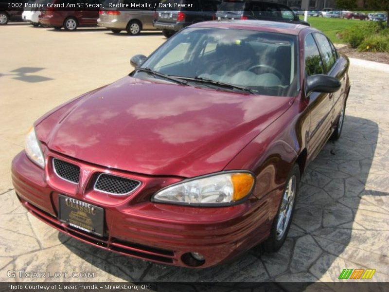 Redfire Metallic / Dark Pewter 2002 Pontiac Grand Am SE Sedan