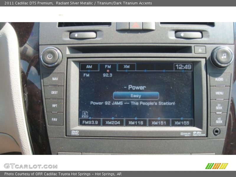 Radiant Silver Metallic / Titanium/Dark Titanium Accents 2011 Cadillac DTS Premium