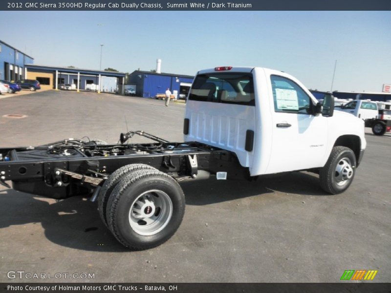 Summit White / Dark Titanium 2012 GMC Sierra 3500HD Regular Cab Dually Chassis