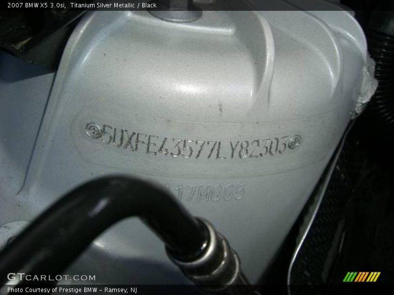 Titanium Silver Metallic / Black 2007 BMW X5 3.0si