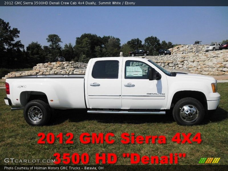 Summit White / Ebony 2012 GMC Sierra 3500HD Denali Crew Cab 4x4 Dually