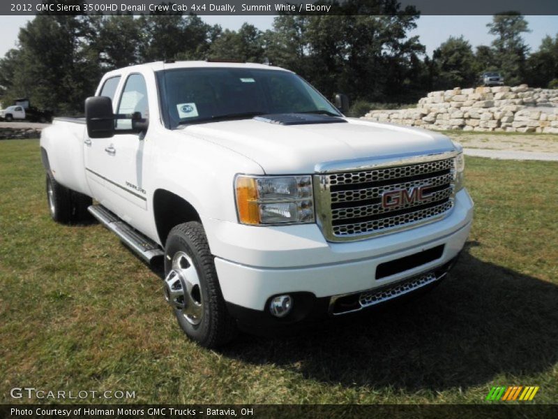 Summit White / Ebony 2012 GMC Sierra 3500HD Denali Crew Cab 4x4 Dually