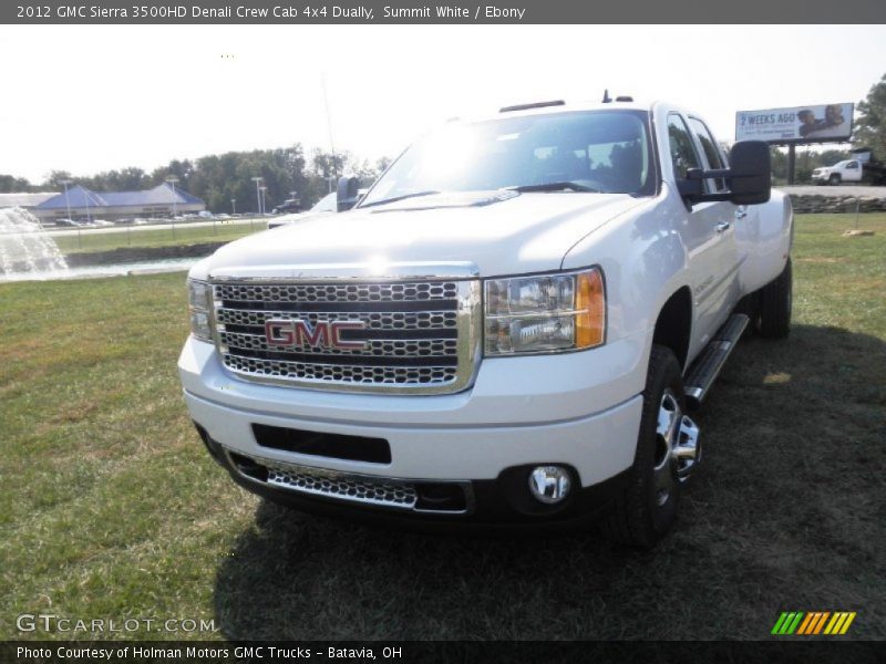 Summit White / Ebony 2012 GMC Sierra 3500HD Denali Crew Cab 4x4 Dually