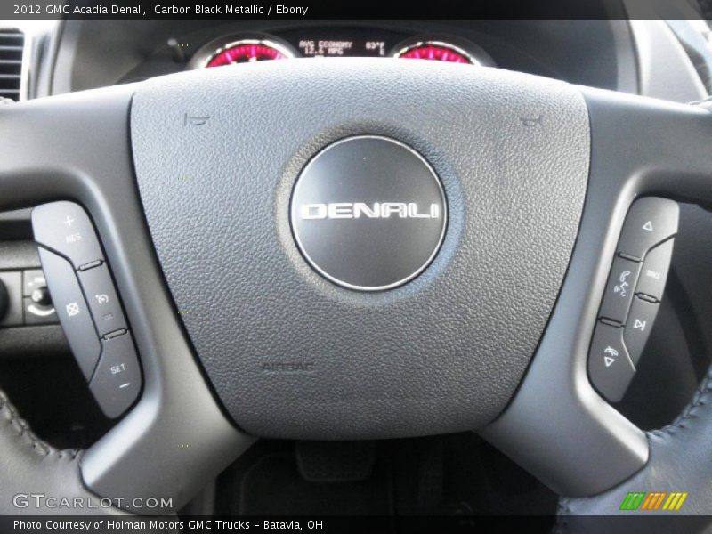 Carbon Black Metallic / Ebony 2012 GMC Acadia Denali