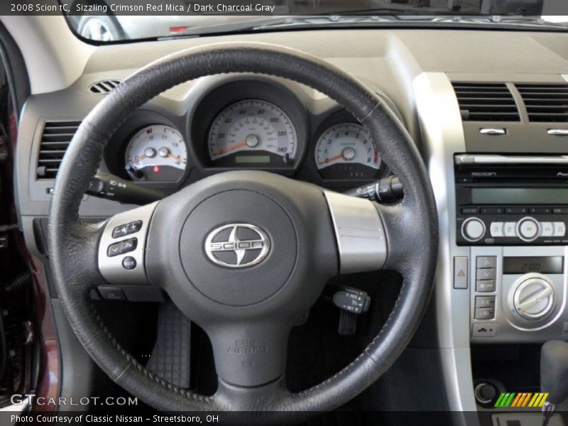 Sizzling Crimson Red Mica / Dark Charcoal Gray 2008 Scion tC