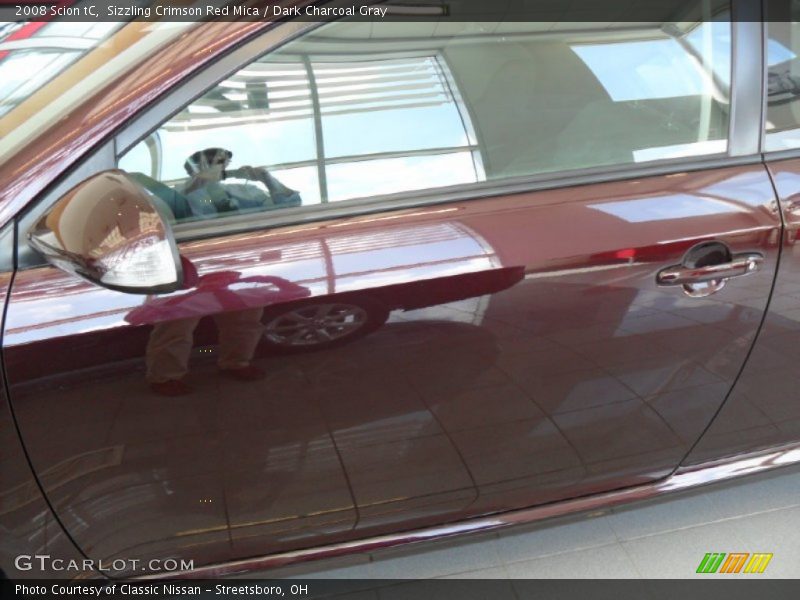 Sizzling Crimson Red Mica / Dark Charcoal Gray 2008 Scion tC