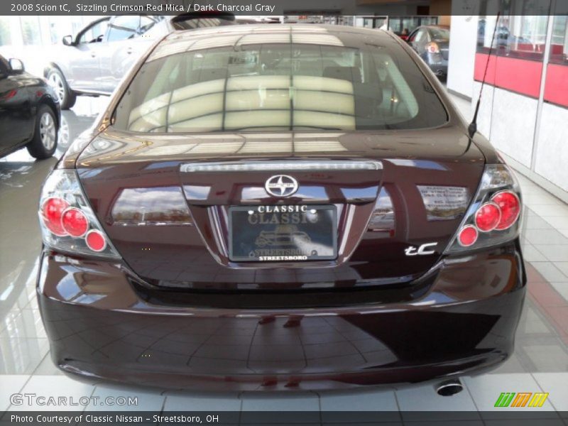 Sizzling Crimson Red Mica / Dark Charcoal Gray 2008 Scion tC