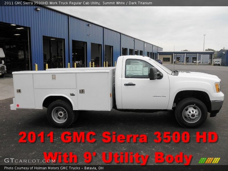 Summit White / Dark Titanium 2011 GMC Sierra 3500HD Work Truck Regular Cab Utility