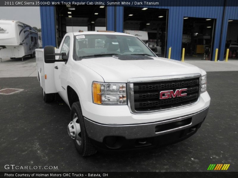 Summit White / Dark Titanium 2011 GMC Sierra 3500HD Work Truck Regular Cab Utility