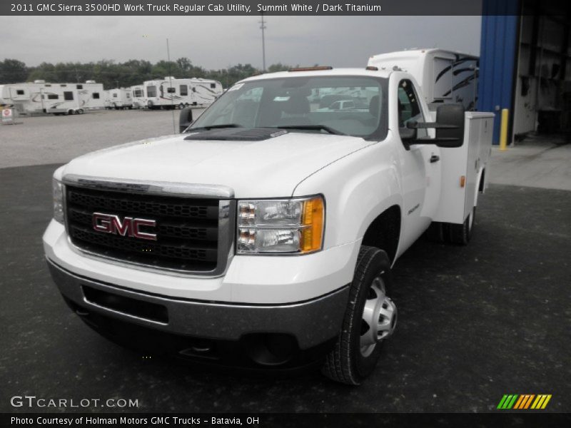 Summit White / Dark Titanium 2011 GMC Sierra 3500HD Work Truck Regular Cab Utility
