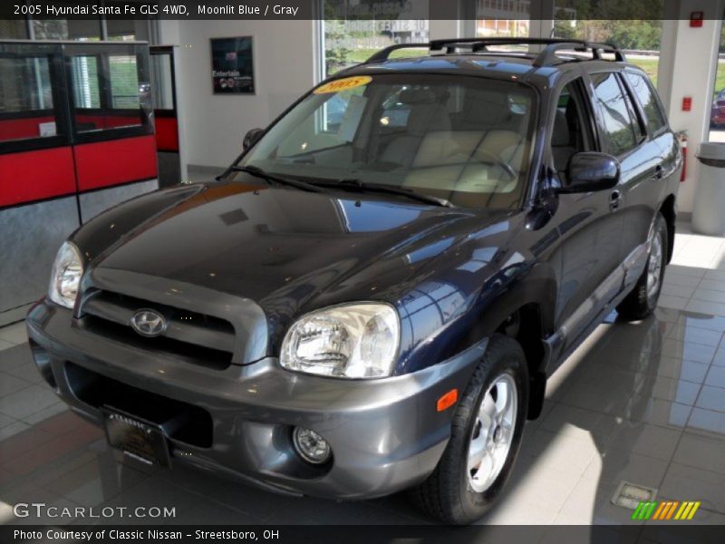 Moonlit Blue / Gray 2005 Hyundai Santa Fe GLS 4WD