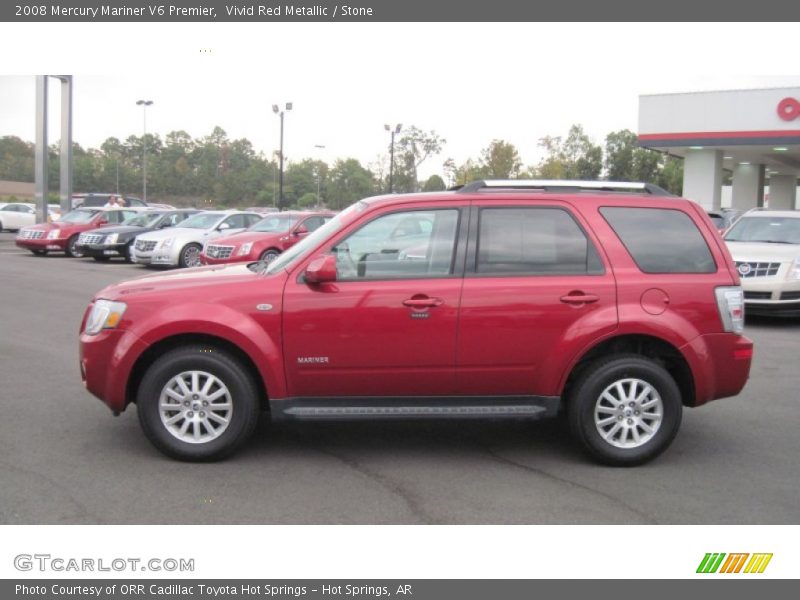 Vivid Red Metallic / Stone 2008 Mercury Mariner V6 Premier
