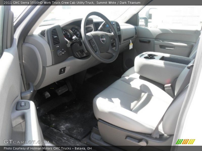 Summit White / Dark Titanium 2011 GMC Sierra 3500HD Work Truck Crew Cab Utility Truck