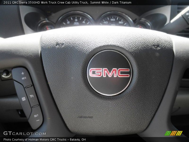Summit White / Dark Titanium 2011 GMC Sierra 3500HD Work Truck Crew Cab Utility Truck