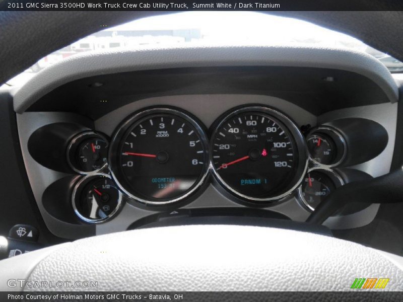 Summit White / Dark Titanium 2011 GMC Sierra 3500HD Work Truck Crew Cab Utility Truck