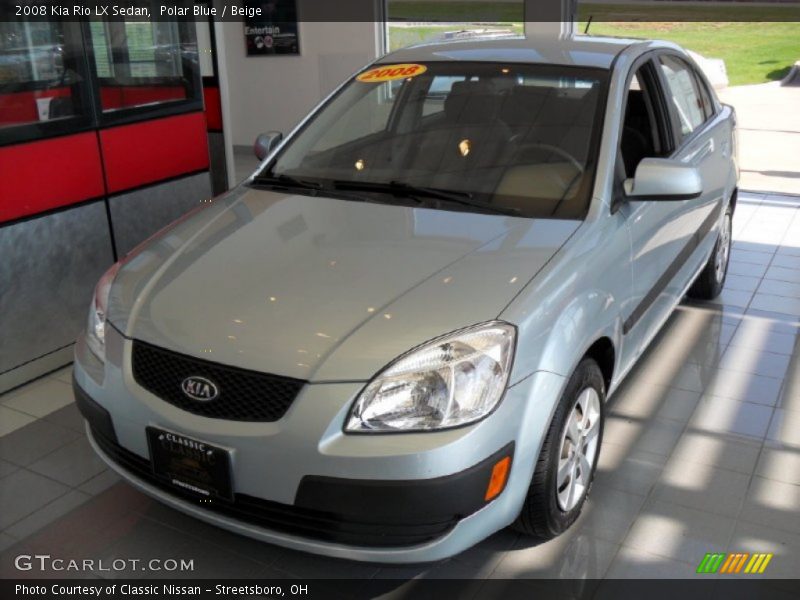 Polar Blue / Beige 2008 Kia Rio LX Sedan