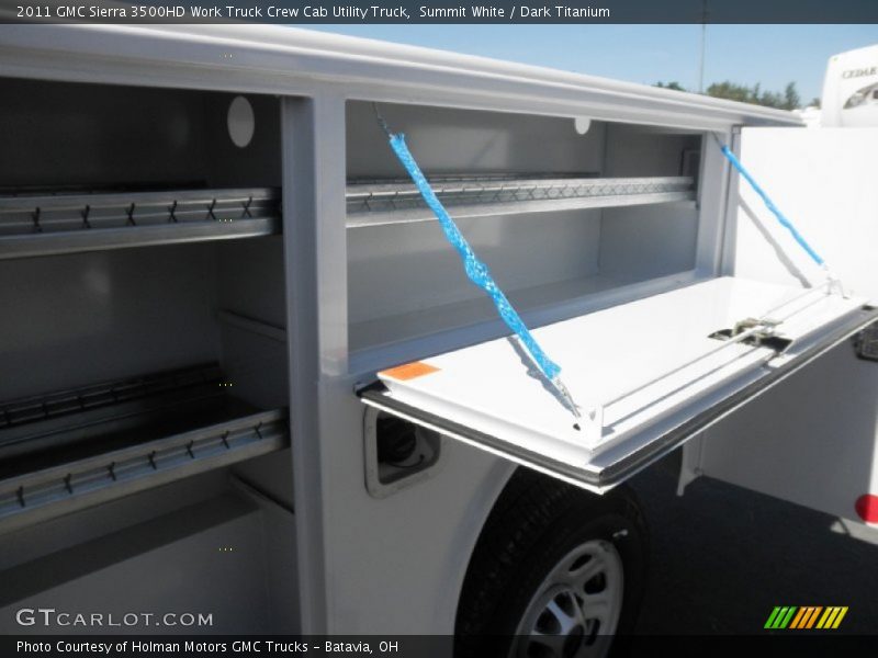 Summit White / Dark Titanium 2011 GMC Sierra 3500HD Work Truck Crew Cab Utility Truck