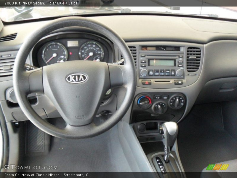 Polar Blue / Beige 2008 Kia Rio LX Sedan