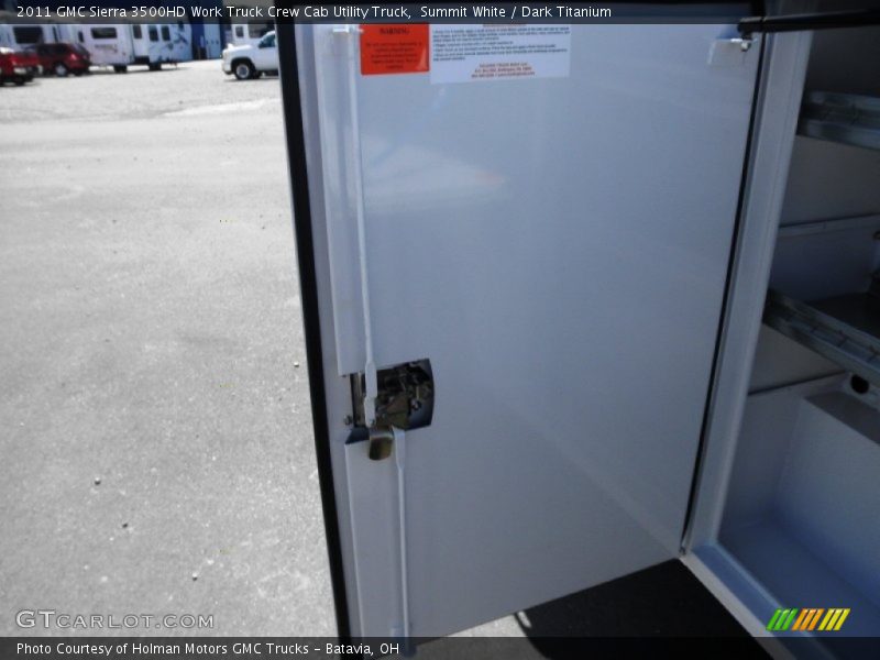 Summit White / Dark Titanium 2011 GMC Sierra 3500HD Work Truck Crew Cab Utility Truck