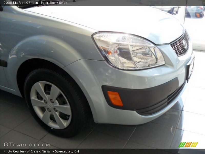 Polar Blue / Beige 2008 Kia Rio LX Sedan