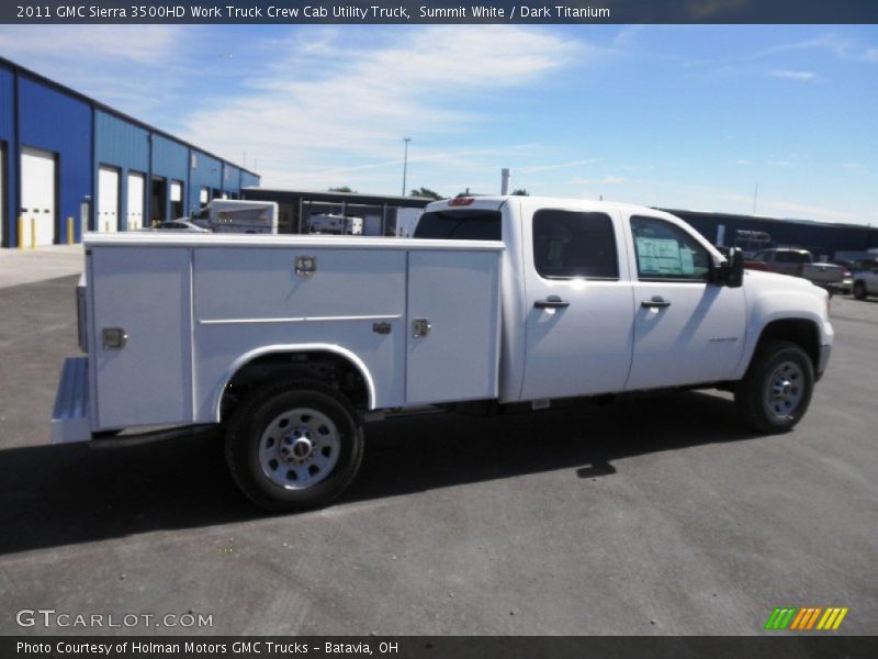 Summit White / Dark Titanium 2011 GMC Sierra 3500HD Work Truck Crew Cab Utility Truck