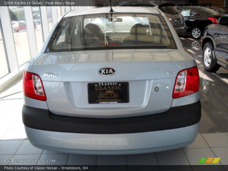 Polar Blue / Beige 2008 Kia Rio LX Sedan