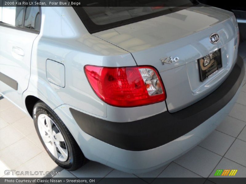 Polar Blue / Beige 2008 Kia Rio LX Sedan