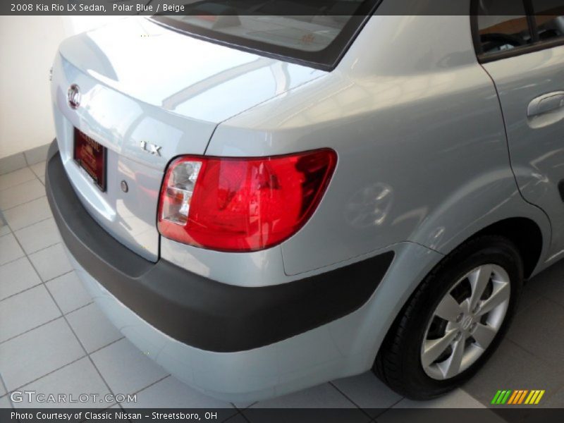 Polar Blue / Beige 2008 Kia Rio LX Sedan