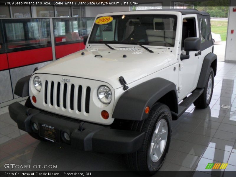Stone White / Dark Slate Gray/Medium Slate Gray 2009 Jeep Wrangler X 4x4
