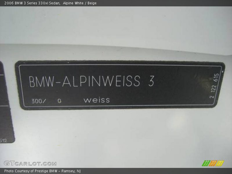 Alpine White / Beige 2006 BMW 3 Series 330xi Sedan
