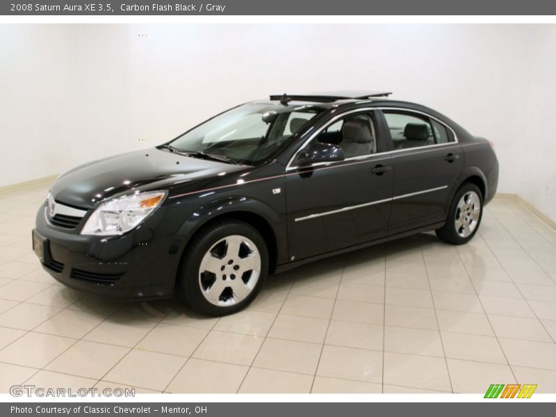 Carbon Flash Black / Gray 2008 Saturn Aura XE 3.5