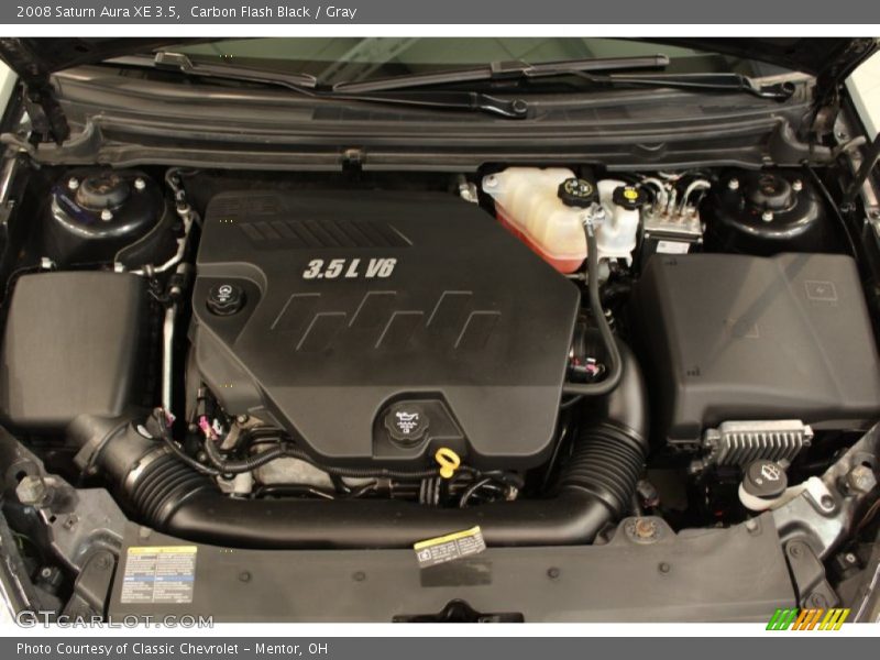 Carbon Flash Black / Gray 2008 Saturn Aura XE 3.5