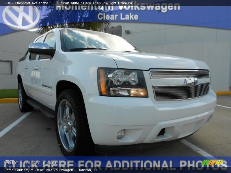 Summit White / Dark Titanium/Light Titanium 2007 Chevrolet Avalanche LT