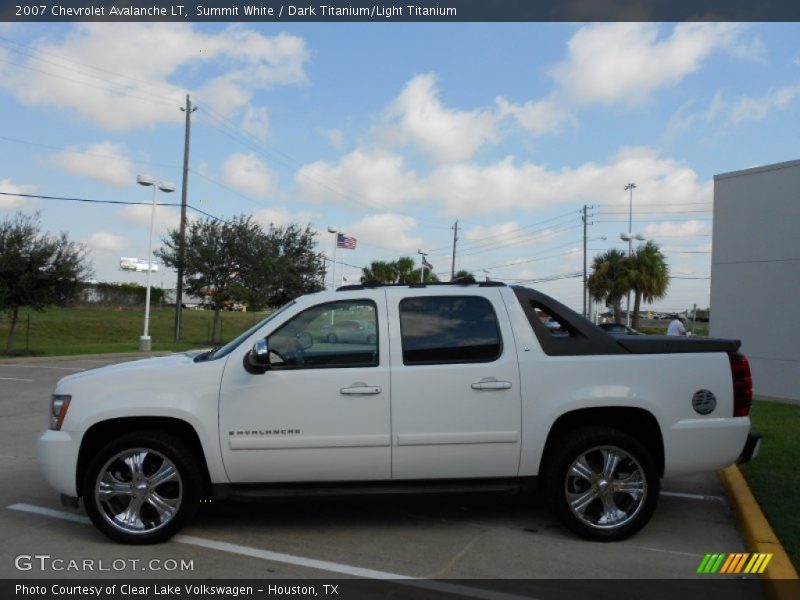Summit White / Dark Titanium/Light Titanium 2007 Chevrolet Avalanche LT