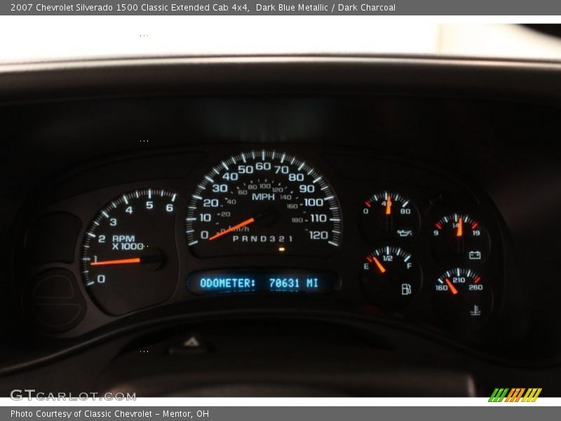Dark Blue Metallic / Dark Charcoal 2007 Chevrolet Silverado 1500 Classic Extended Cab 4x4