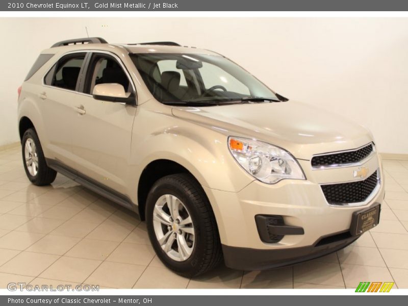 Gold Mist Metallic / Jet Black 2010 Chevrolet Equinox LT