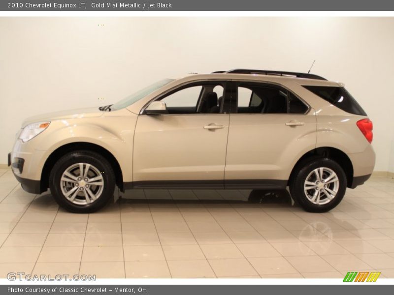 Gold Mist Metallic / Jet Black 2010 Chevrolet Equinox LT