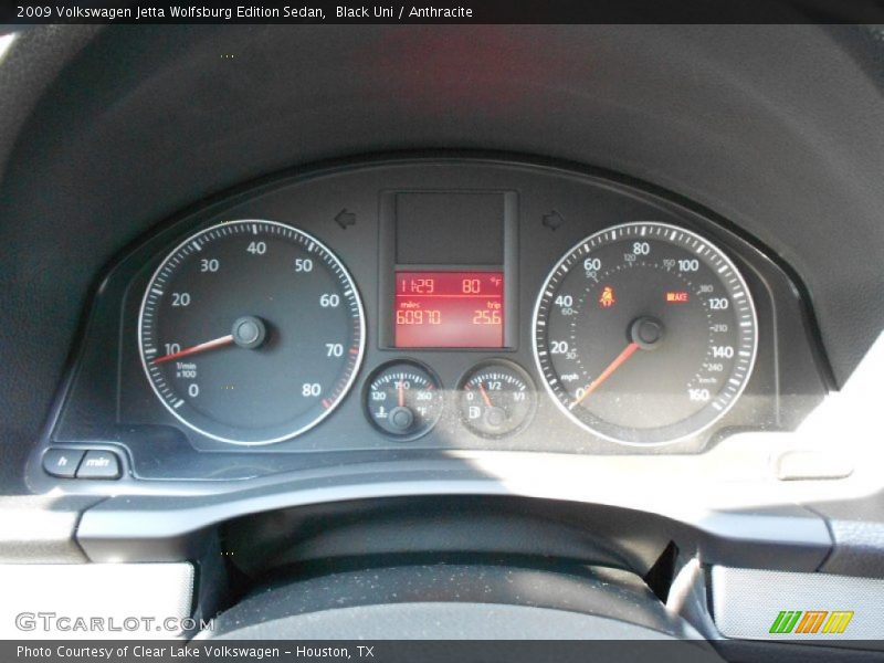 Black Uni / Anthracite 2009 Volkswagen Jetta Wolfsburg Edition Sedan