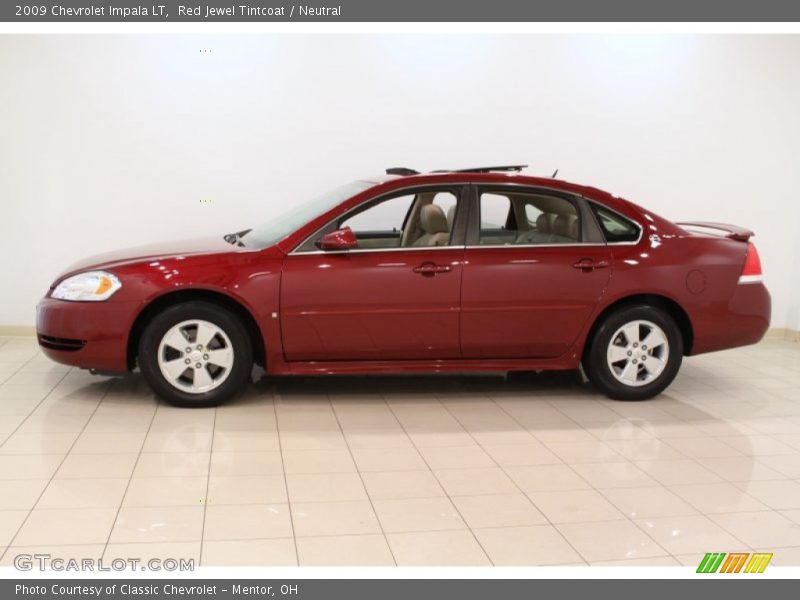 Red Jewel Tintcoat / Neutral 2009 Chevrolet Impala LT