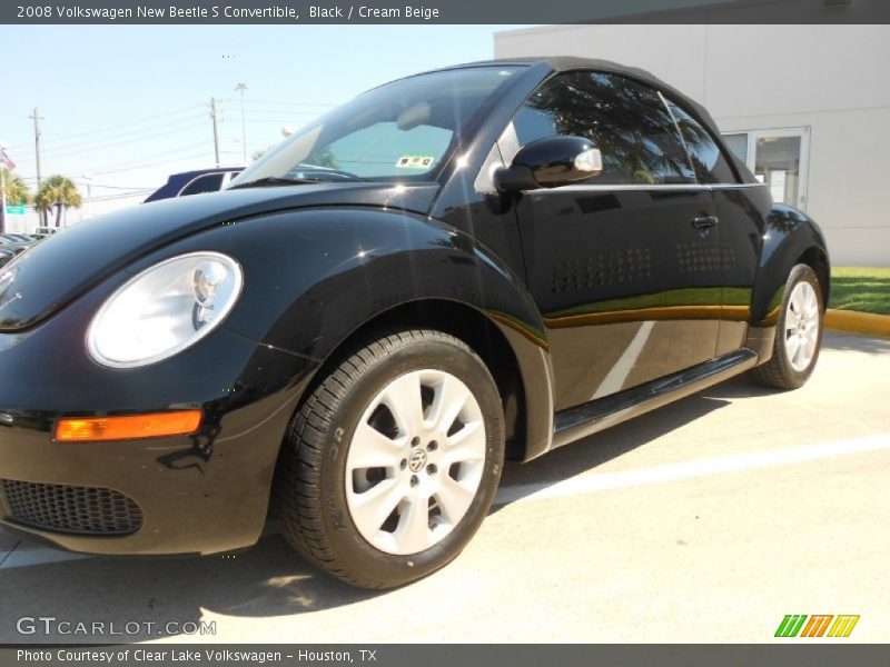Black / Cream Beige 2008 Volkswagen New Beetle S Convertible