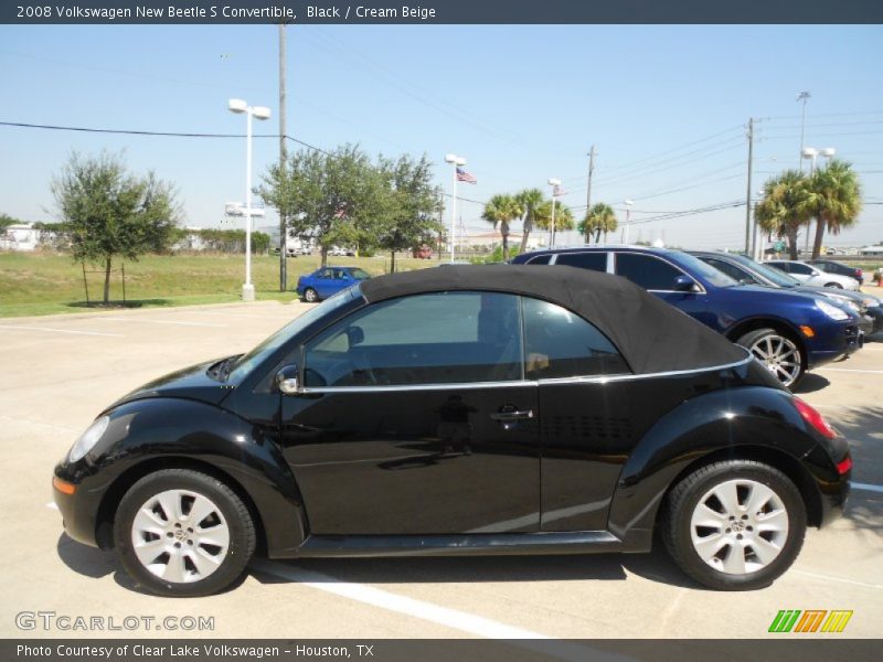 Black / Cream Beige 2008 Volkswagen New Beetle S Convertible