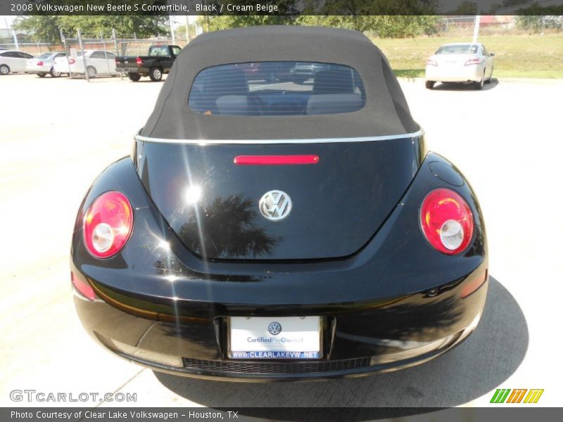 Black / Cream Beige 2008 Volkswagen New Beetle S Convertible