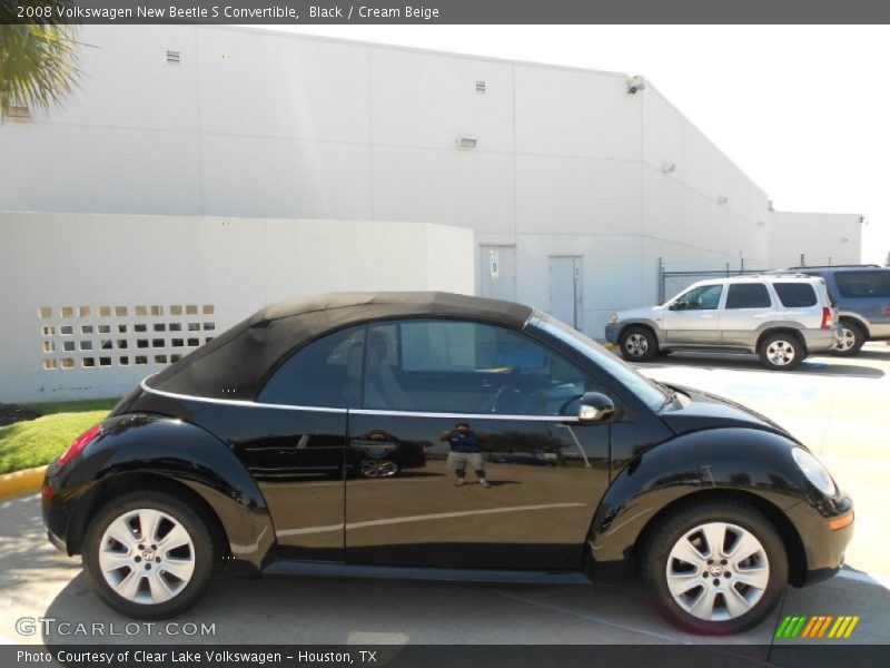 Black / Cream Beige 2008 Volkswagen New Beetle S Convertible