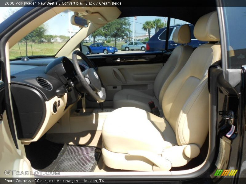 Black / Cream Beige 2008 Volkswagen New Beetle S Convertible