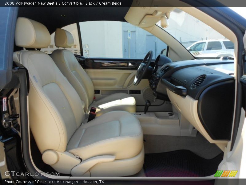 Black / Cream Beige 2008 Volkswagen New Beetle S Convertible