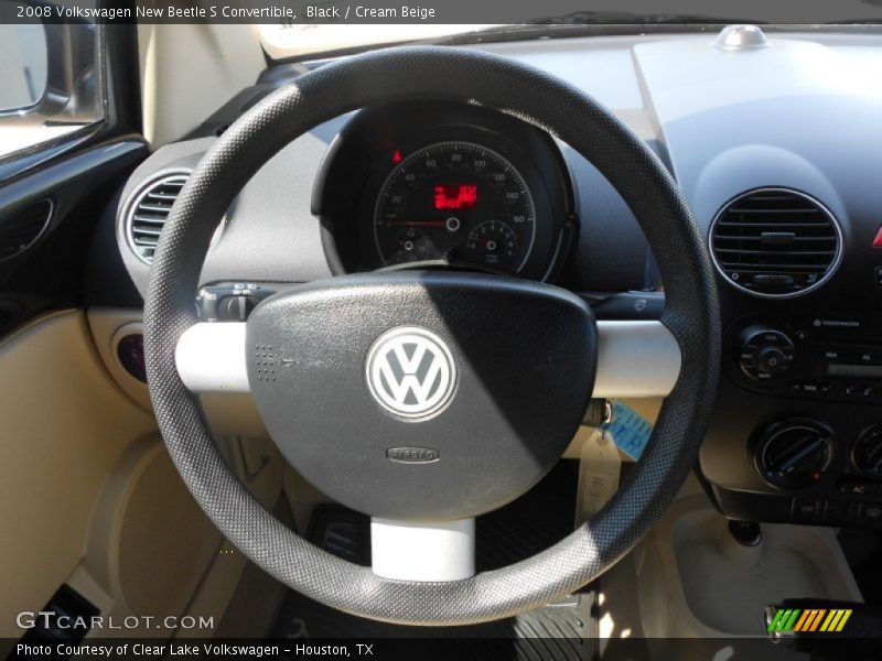 Black / Cream Beige 2008 Volkswagen New Beetle S Convertible