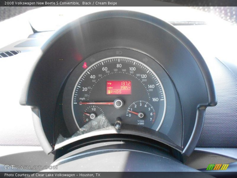 Black / Cream Beige 2008 Volkswagen New Beetle S Convertible