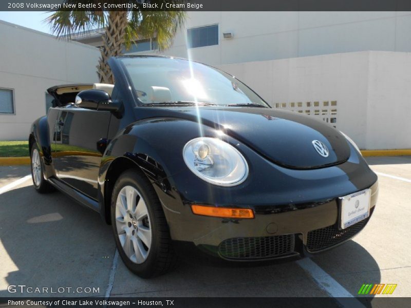 Black / Cream Beige 2008 Volkswagen New Beetle S Convertible