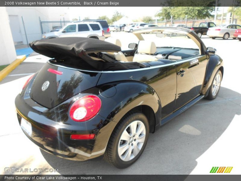 Black / Cream Beige 2008 Volkswagen New Beetle S Convertible