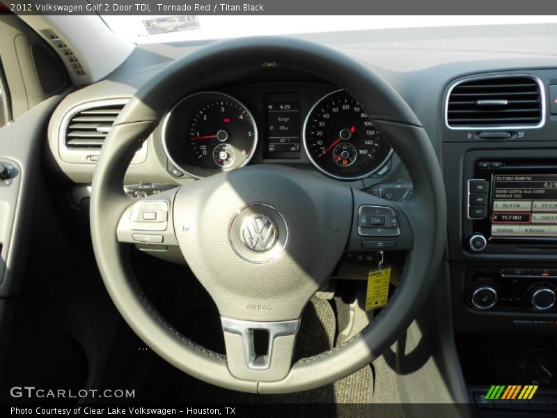 Tornado Red / Titan Black 2012 Volkswagen Golf 2 Door TDI